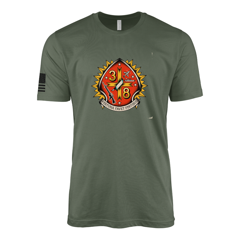 3rd Battalion 8th Marines Vintage Flash Sailor Jerry Style T-Shirt