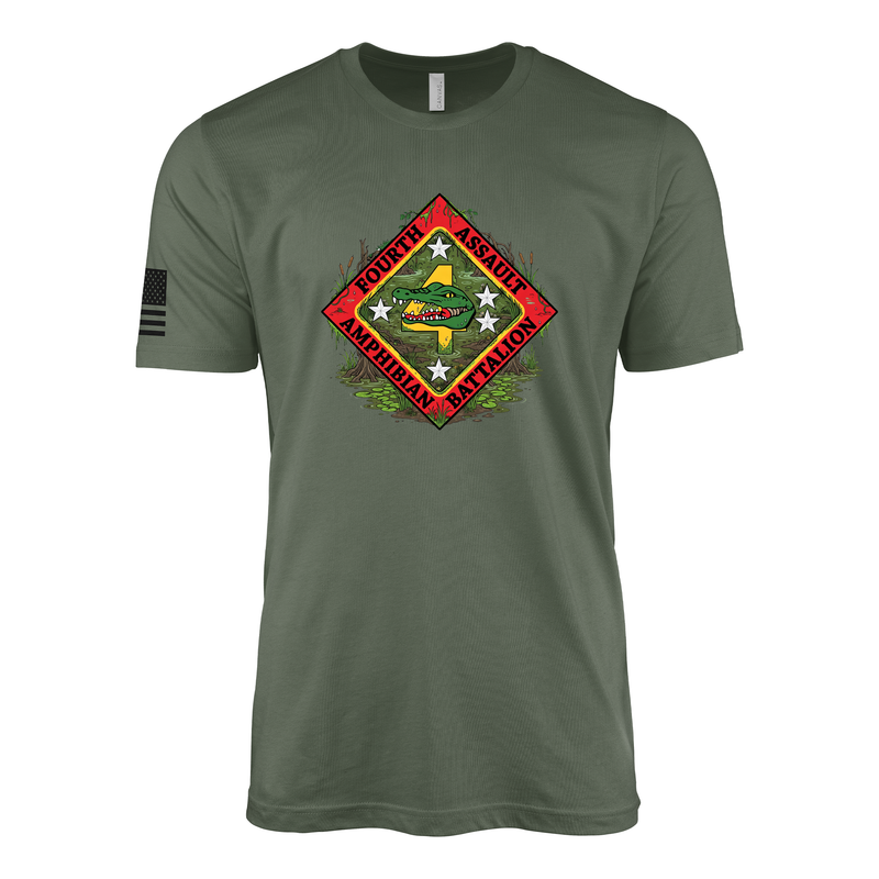 4th Assault Amphibian Battalion Sailor Jerry Style T-Shirt