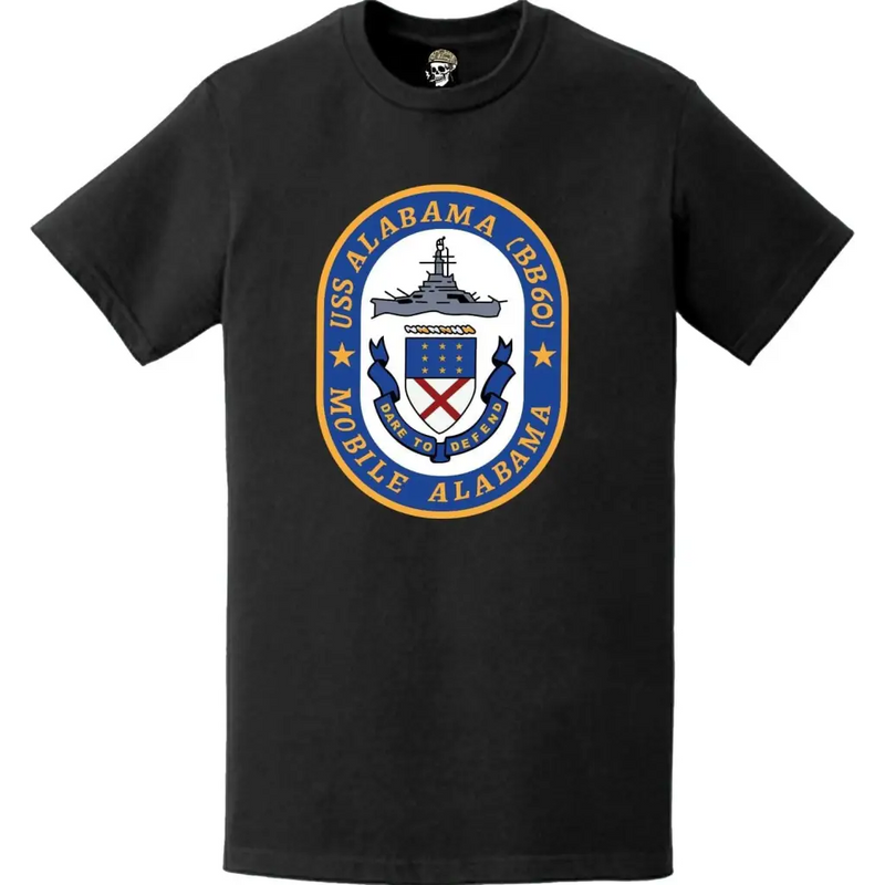USS Alabama (BB-60) Battleship Logo Crest T-Shirt