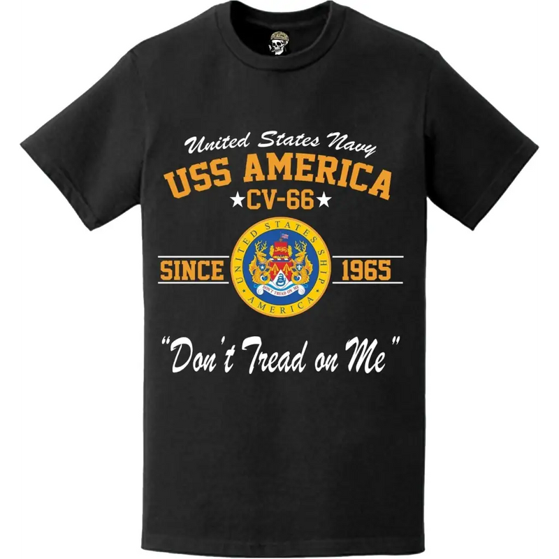 USS America (CV-66) 'Don't Tread on Me' Since 1965 Legacy T-Shirt