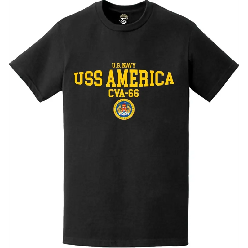 USS America (CVA-66) Aircraft Carrier Bulge Emblem T-Shirt