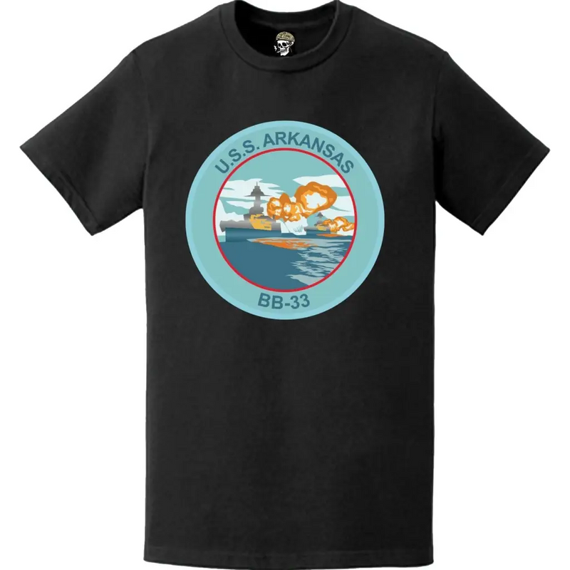 USS Arkansas (BB-33) Battleship Logo Emblem T-Shirt
