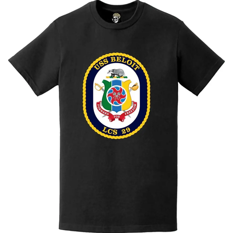 USS Beloit (LCS-29) Ship's Crest Logo Emblem T-Shirt