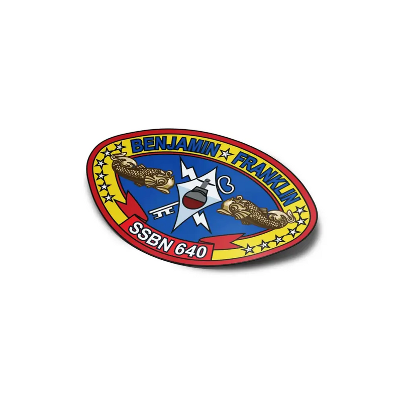 USS Benjamin Franklin (SSBN-640) Die-Cut Vinyl Sticker Decal