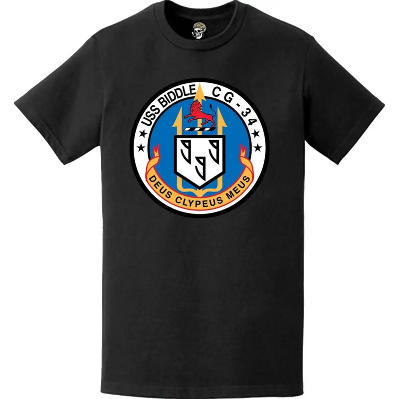 USS Biddle (CG-34) Ship's Crest Logo T-Shirt