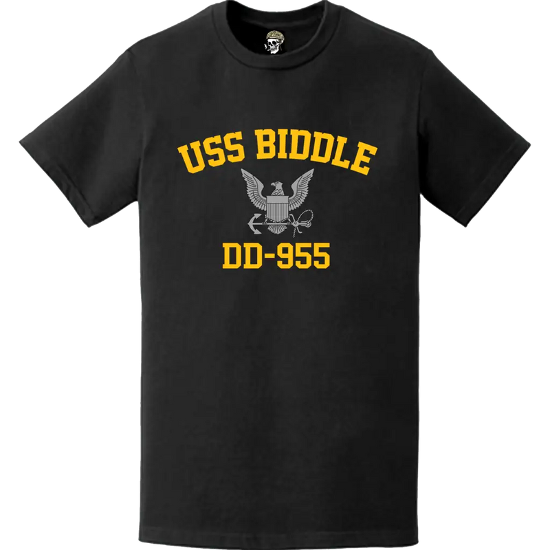 USS Biddle (DD-955) Commemorative Logo Veteran T-Shirt
