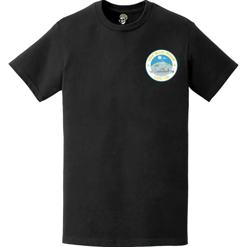 USS Blue Ridge (LCC-19) Ship's Crest Left Chest Emblem T-Shirt