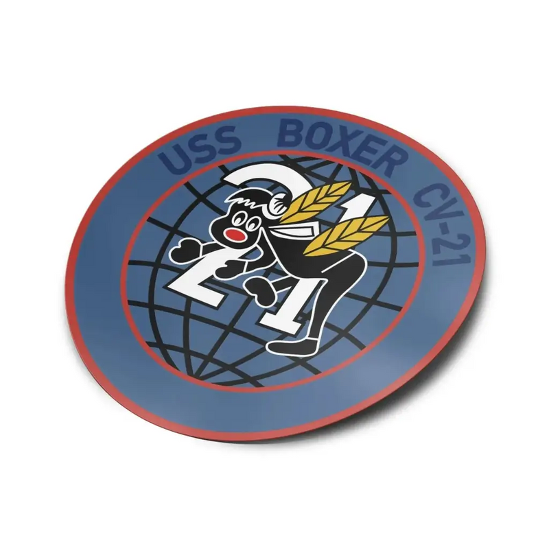 USS Boxer (CV-21) Die-Cut Vinyl Sticker Decal