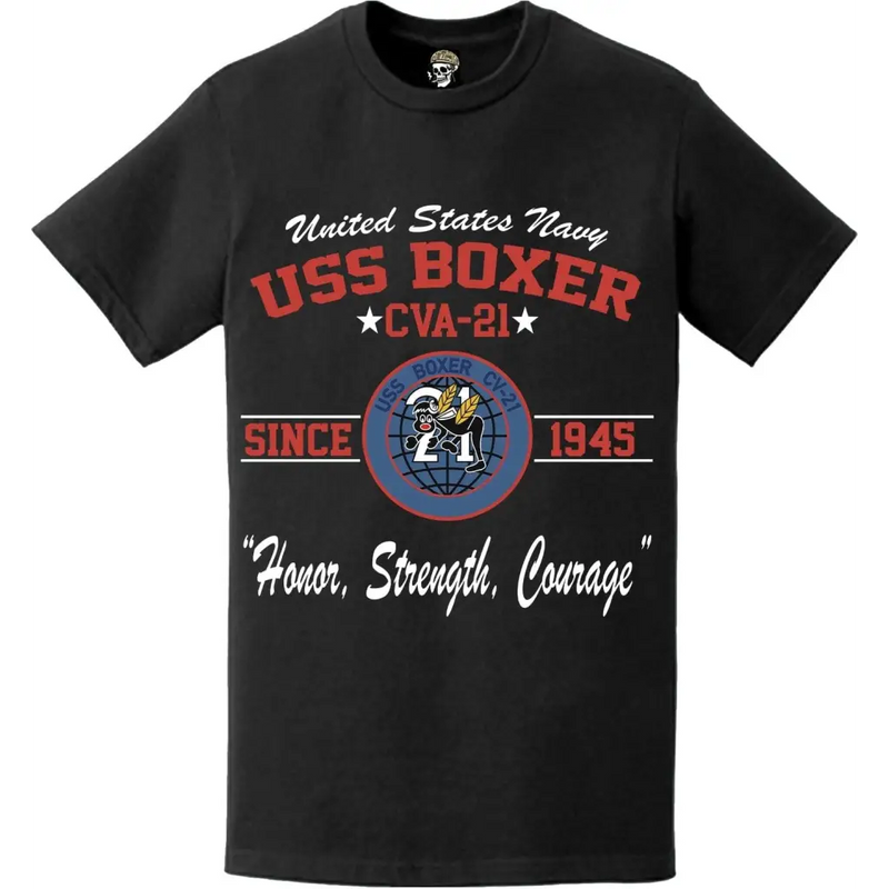 USS Boxer (CVA-21) Since 1945 Aircraft Carrier Legacy T-Shirt