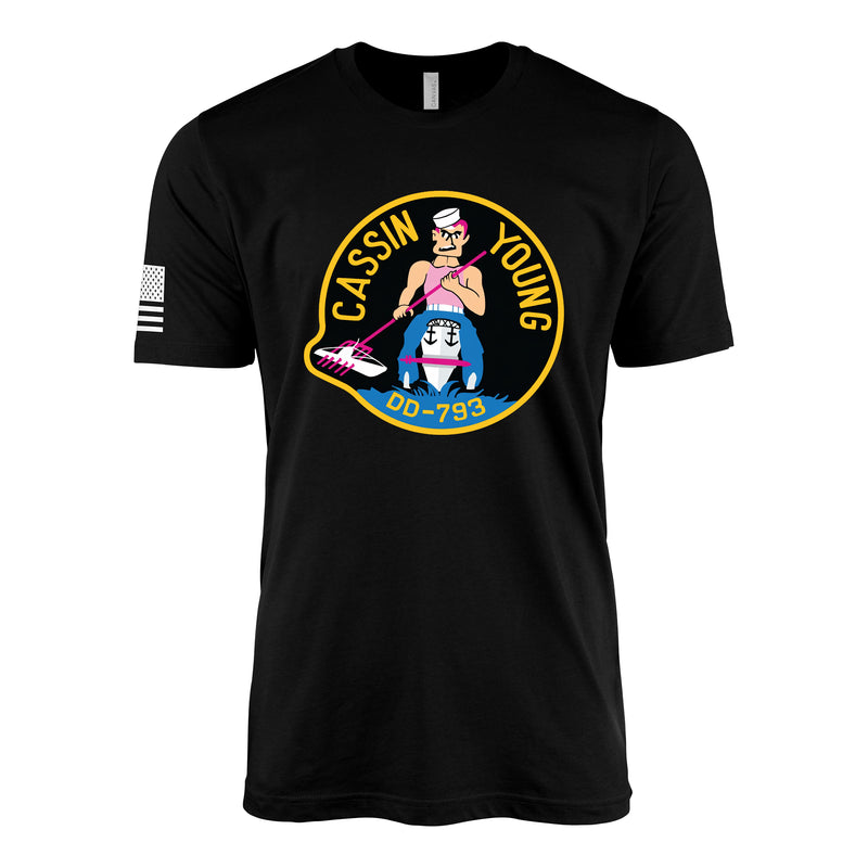 USS Cassin Young (DD-793) Fletcher-Class Destroyer T-Shirt