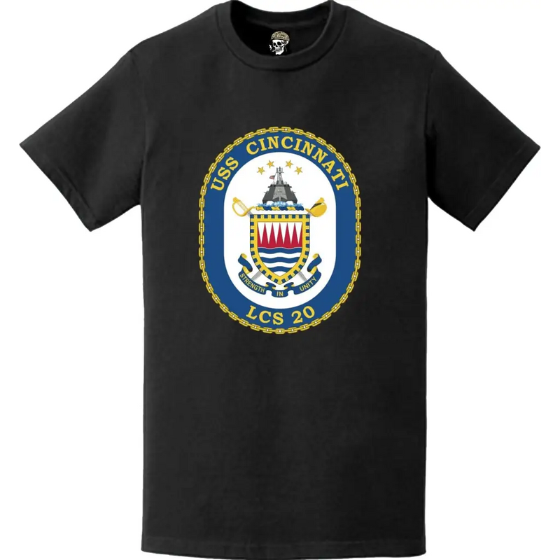 USS Cincinnati (LCS-20) Ship's Crest Logo Emblem T-Shirt