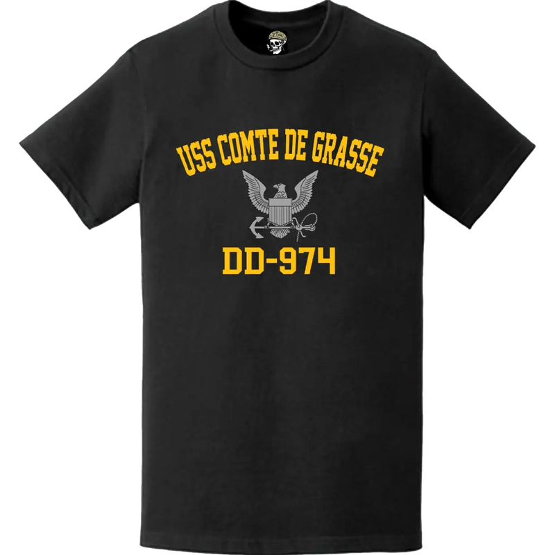 USS Comte De Grasse (DD-974) Commemorative Logo Veteran T-Shirt