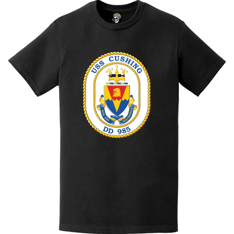USS Cushing (DD-985) Ship's Crest Logo T-Shirt