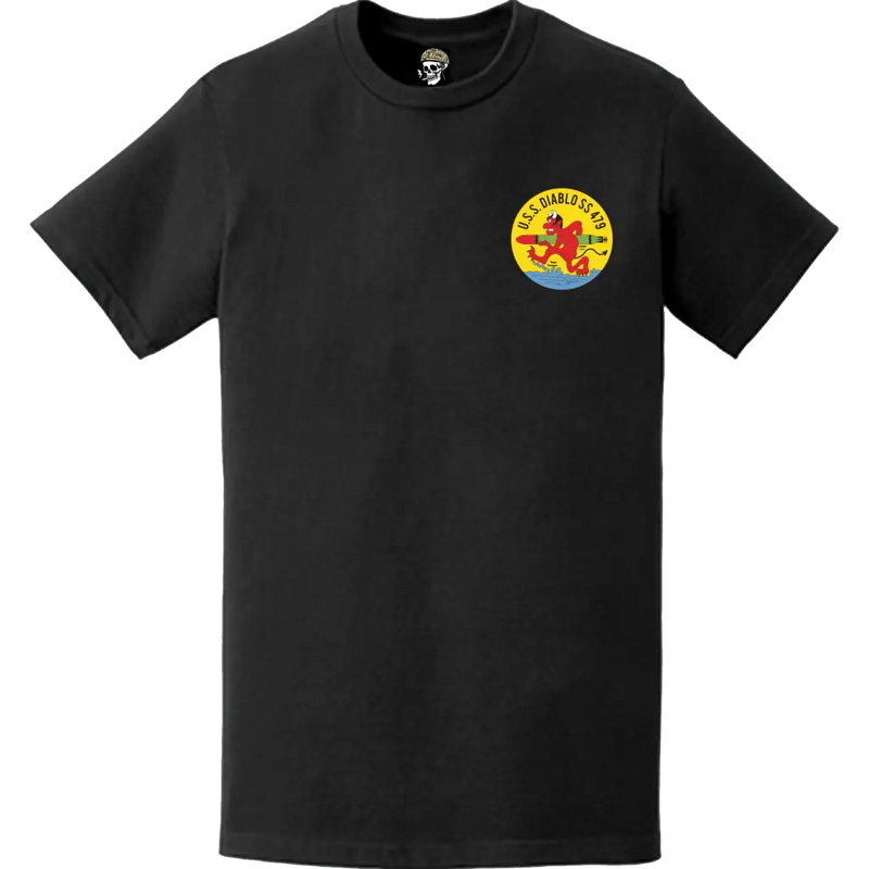 USS Diablo (SS-479) Submarine Left Chest Logo Emblem T-Shirt