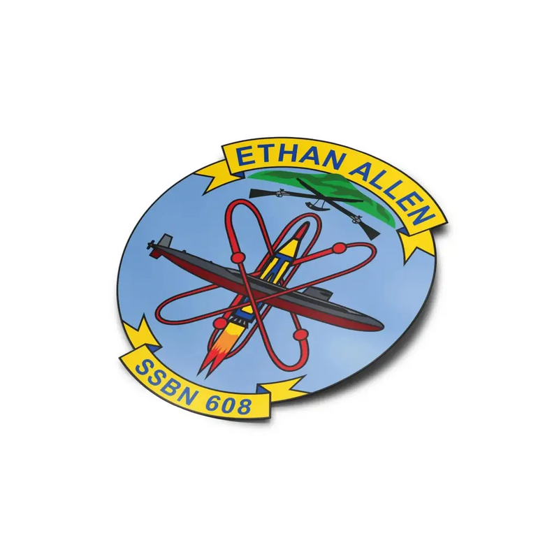 USS Ethan Allen (SSBN-608) Die-Cut Vinyl Sticker Decal
