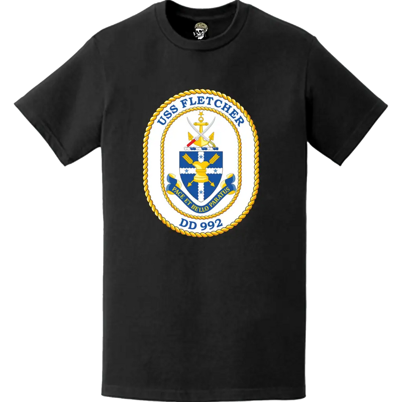 USS Fletcher (DD-992) Ship's Crest Logo T-Shirt