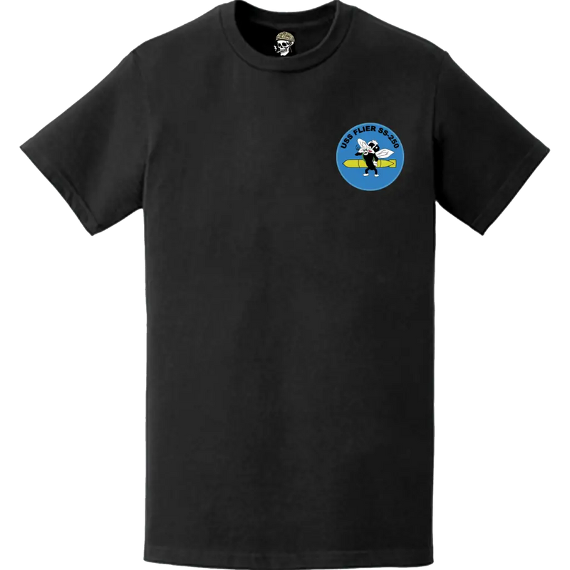 USS Flier (SS-250) Submarine Left Chest Logo Emblem T-Shirt