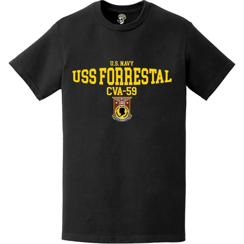USS Forrestal (CVA-59) Bulge Emblem T-Shirt
