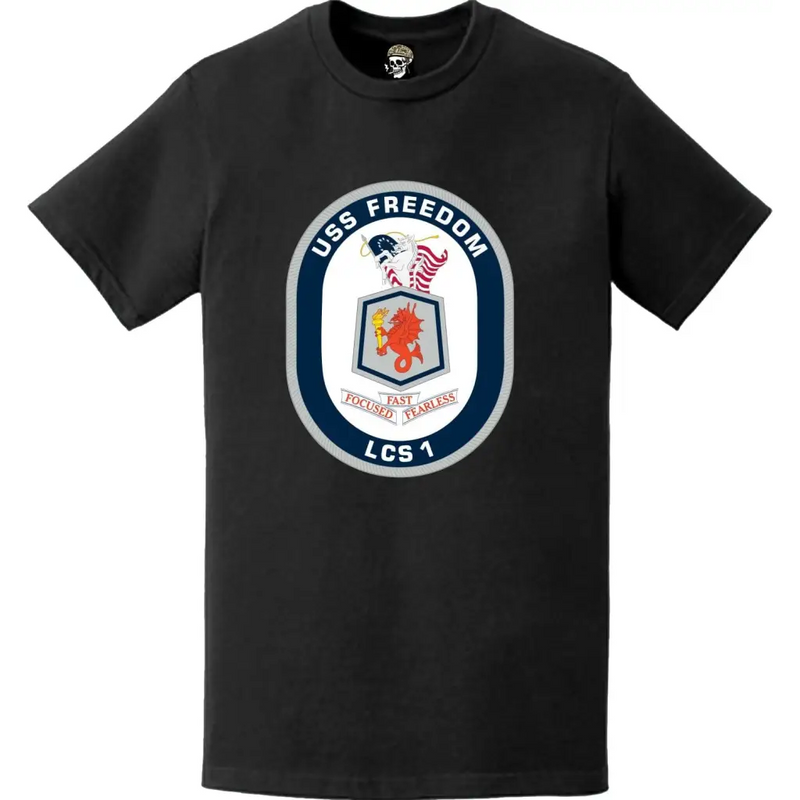 USS Freedom (LCS-1) Ship's Crest Logo Emblem T-Shirt