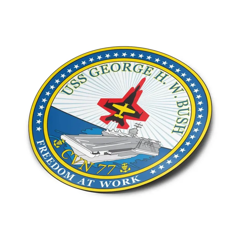 USS George H.W. Bush (CVN-77) Die-Cut Vinyl Sticker Decal