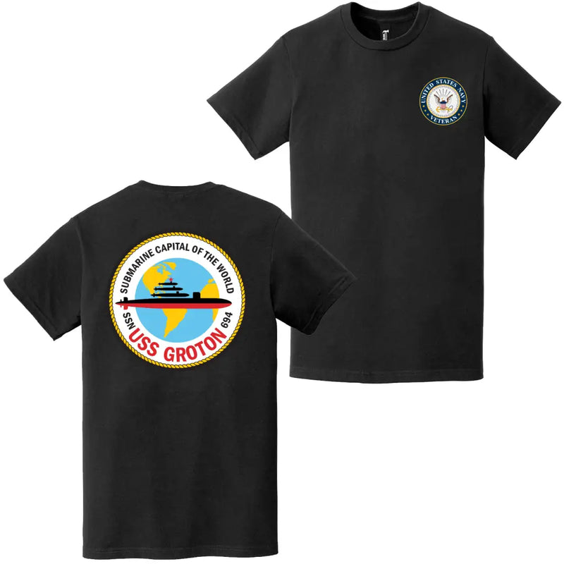 USS Groton (SSN-694) U.S. Navy Veteran T-Shirt