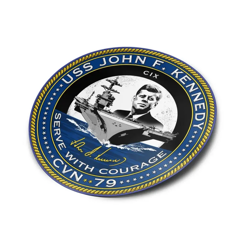 USS John F. Kennedy (CVN-79) Die-Cut Vinyl Sticker Decal