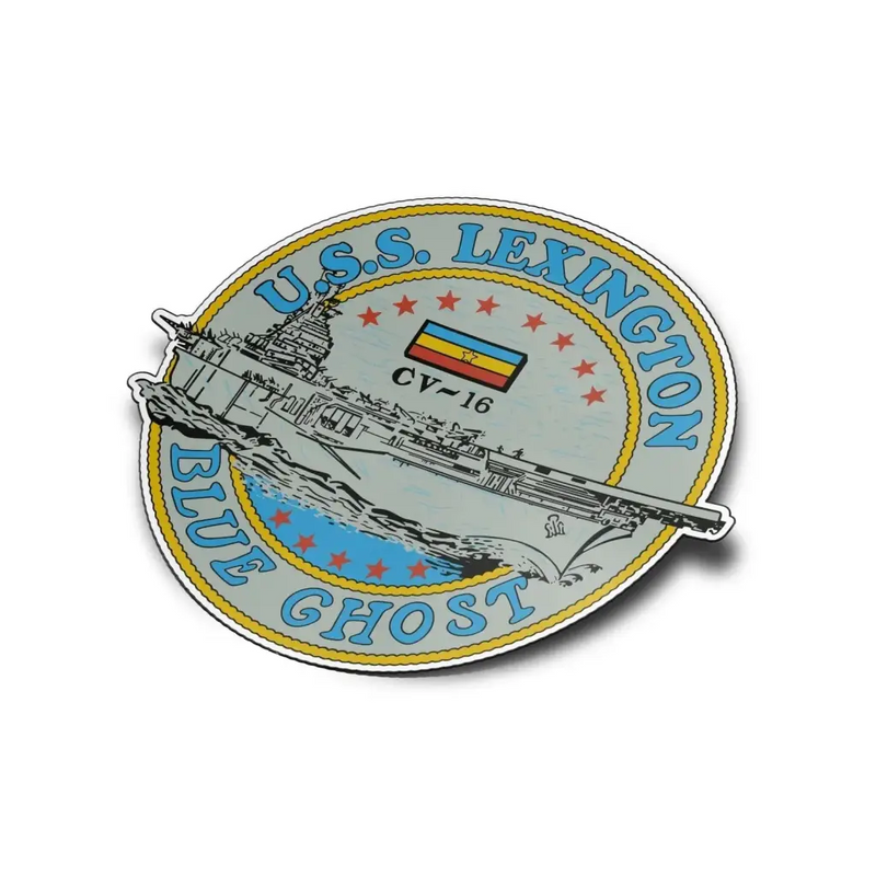 USS Lexington (CV-16) Die-Cut Vinyl Sticker Decal