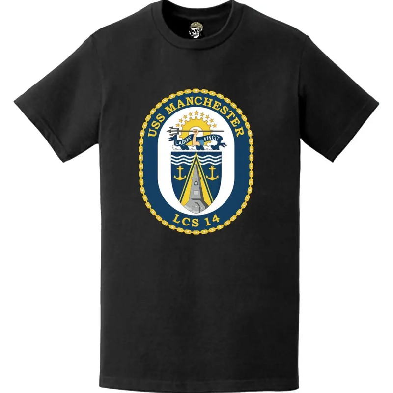 USS Manchester (LCS-14) Ship's Crest Logo Emblem T-Shirt