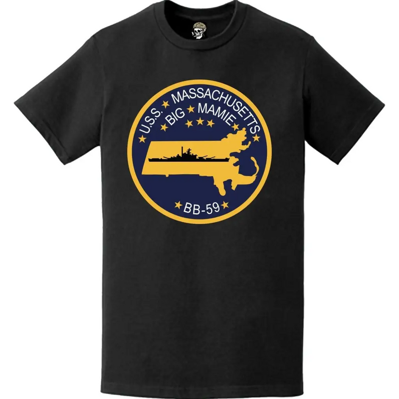 USS Massachusetts (BB-59) Battleship Logo Emblem T-Shirt