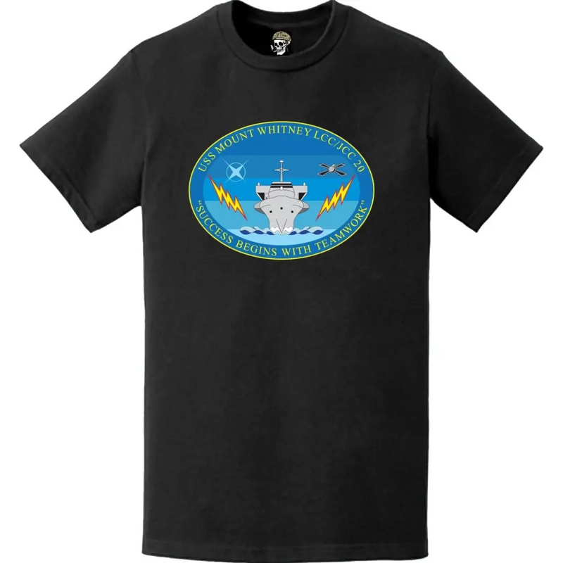 USS Mount Whitney (LCC-20) Ship's Crest Logo T-Shirt