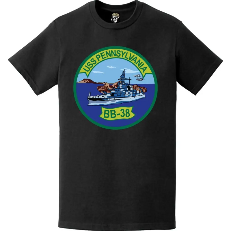 USS Pennsylvania (BB-38) Battleship Logo Emblem T-Shirt