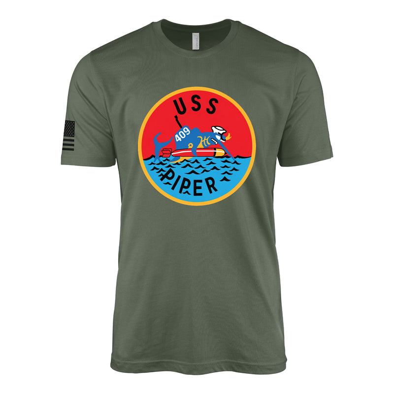 USS Piper (SS-409) Tench-Class Submarine T-Shirt