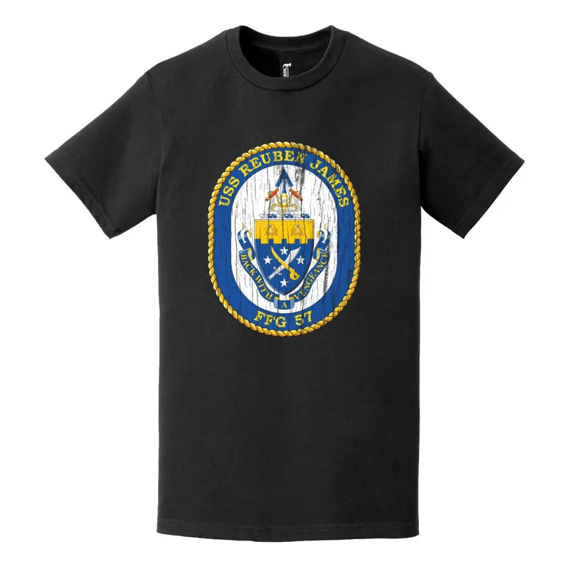 USS Reuben James (FFG-57) Logo Distressed T-Shirt