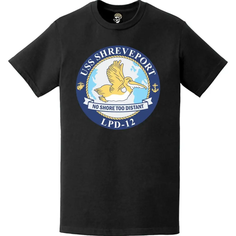USS Shreveport (LPD-12) Ship's Crest Emblem T-Shirt