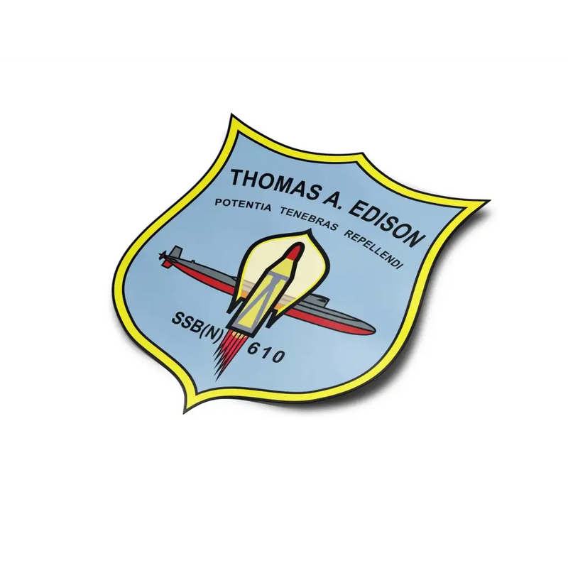 USS Thomas A. Edison (SSBN-610) Die-Cut Vinyl Sticker Decal