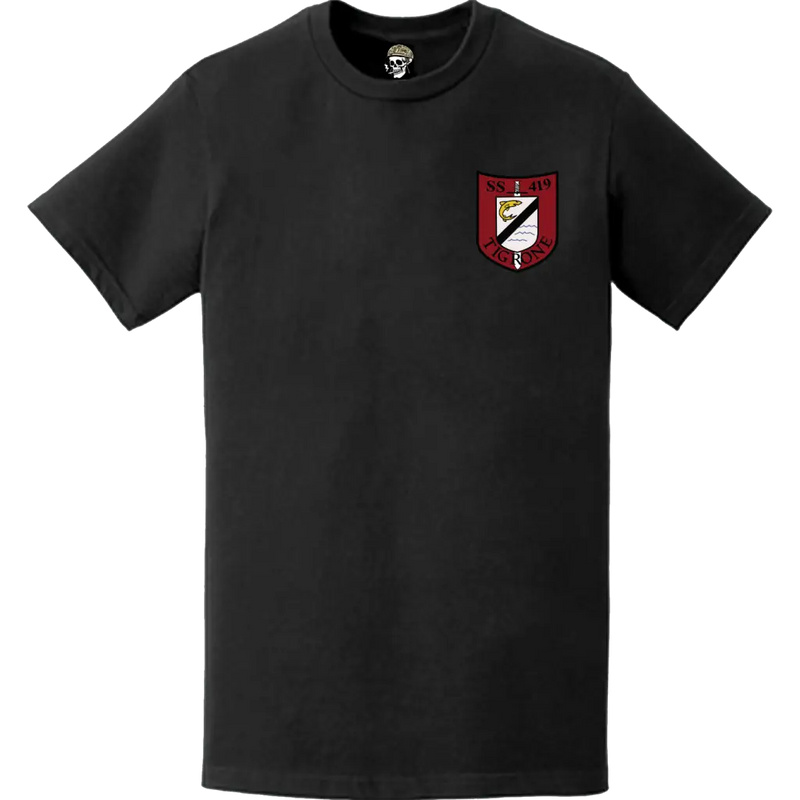 USS Tigrone (SS-419) Submarine Left Chest Logo Emblem T-Shirt