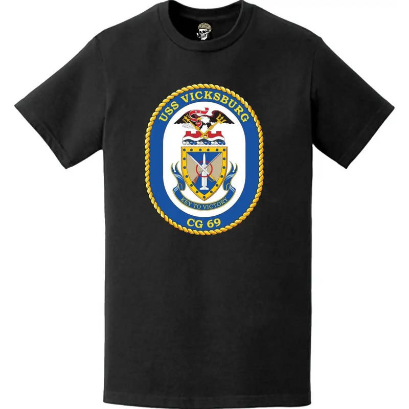 USS Vicksburg (CG-69) Ship's Crest Logo T-Shirt
