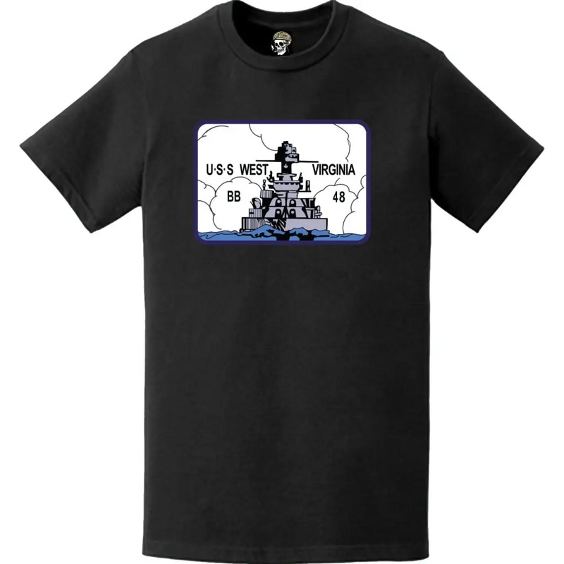 USS West Virginia (BB-48) Battleship Logo Emblem T-Shirt