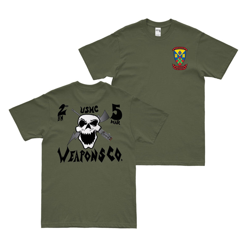 Double-Sided Whiskey 2/5 Marines WPNS Co. T-Shirt