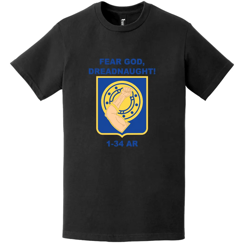 1-34 Armor Regiment DUI Logo Emblem Crest T-Shirt