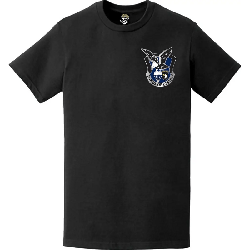 101st Combat Aviation Brigade (101st CAB) "Wings of Destiny" Left Chest T-Shirt
