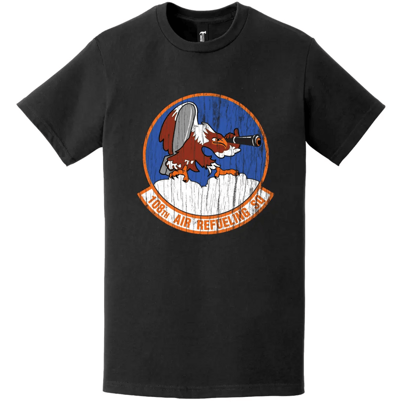 108th Air Refueling Squadron (55th ARS) Distressed Logo T-Shirt