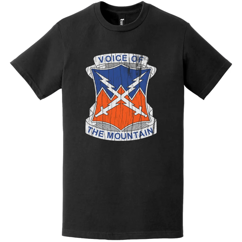 10th Signal Battalion Distressed DUI Logo Emblem T-Shirt