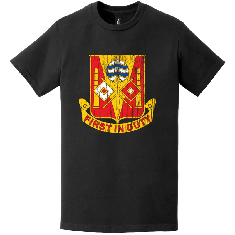 115th Signal Battalion Distressed DUI Logo Emblem T-Shirt