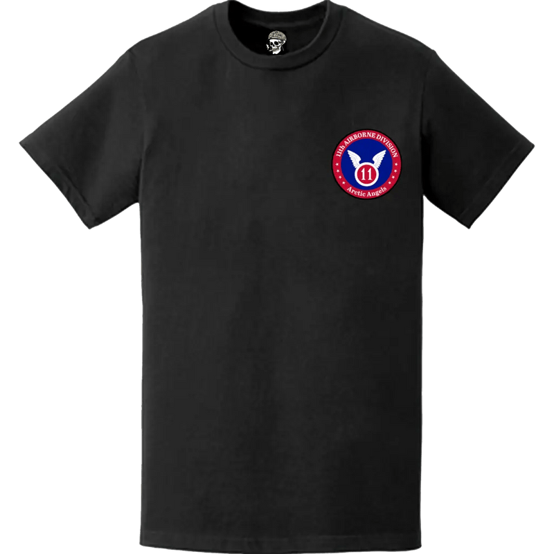 11th Airborne Division Circle Crest Logo Left Chest T-Shirt