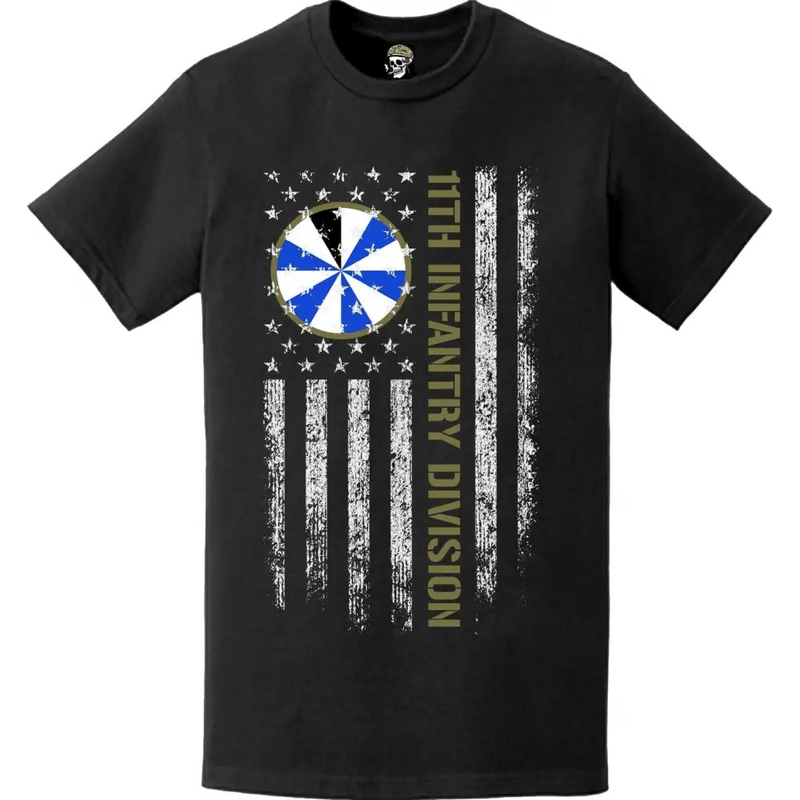 11th Infantry Division (11th ID) American Flag T-Shirt