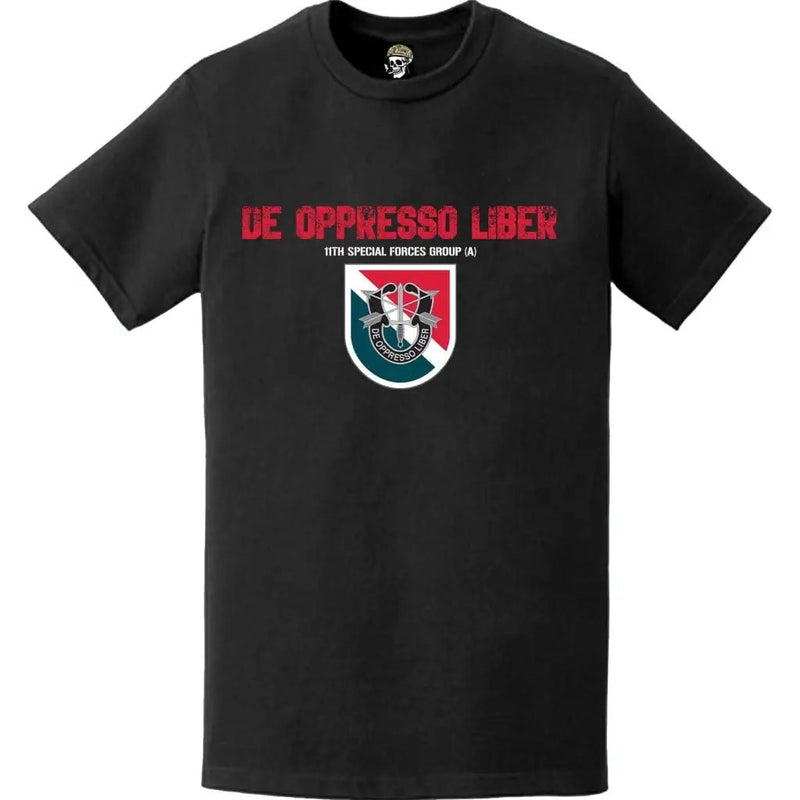 11th Special Forces Group Heavy Metal Style T-Shirt