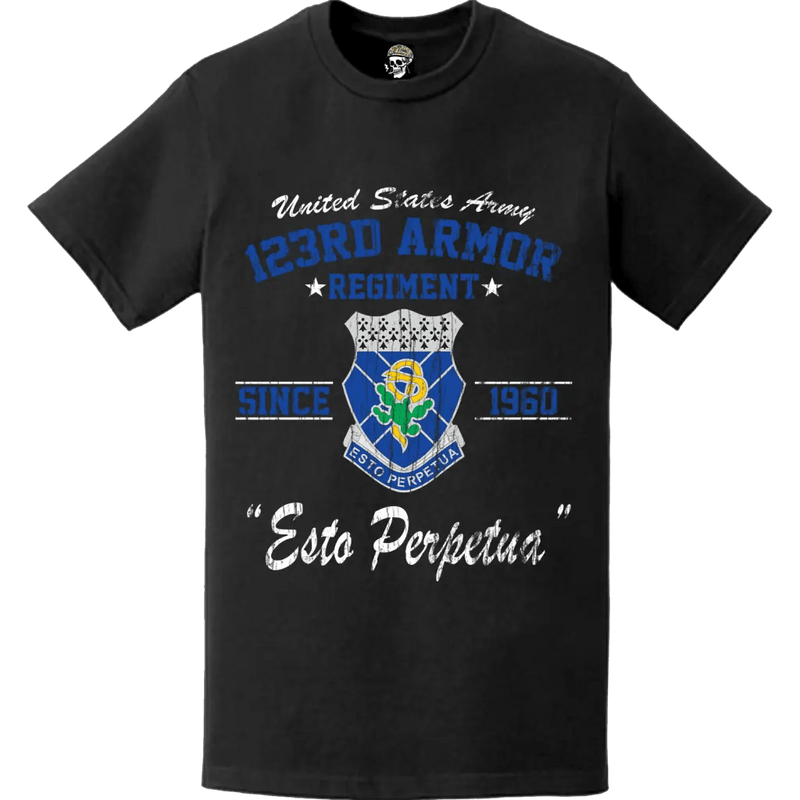123rd Armor Regiment Since 1960 U.S. Army Unit Legacy Distressed T-Shirt