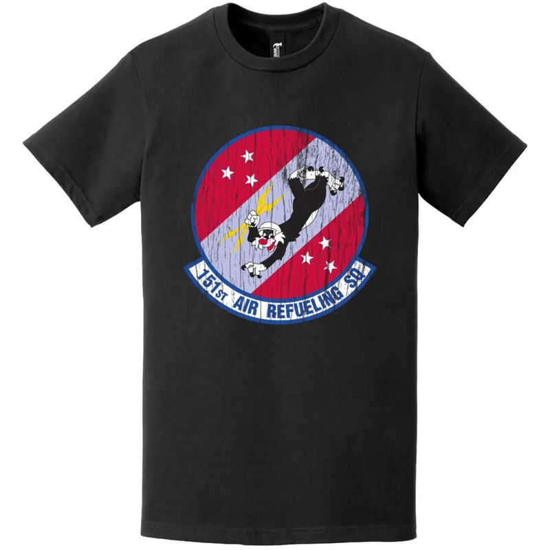 151st Air Refueling Squadron (55th ARS) Distressed Logo T-Shirt