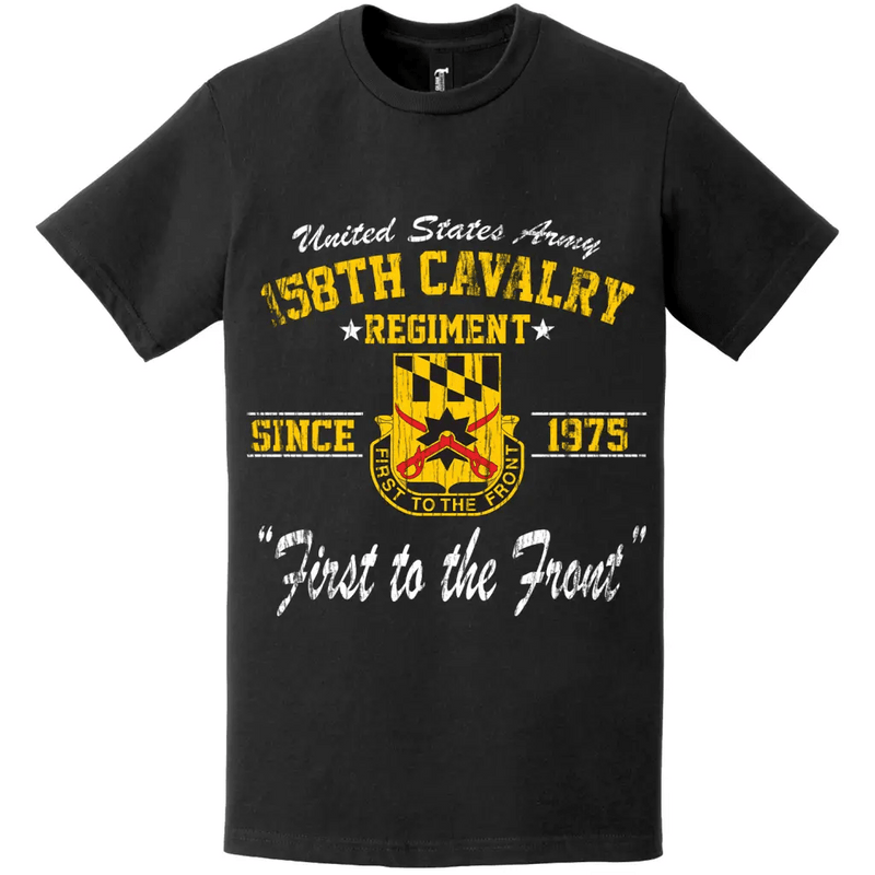 158th Cavalry Regiment Since 1975 Unit Legacy Distressed T-Shirt